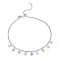 Dru - Meléche - Anklet -  Dru S925 Silver Hart Anklet - 23.5 cm - 3g - Stylish Design | Meléche