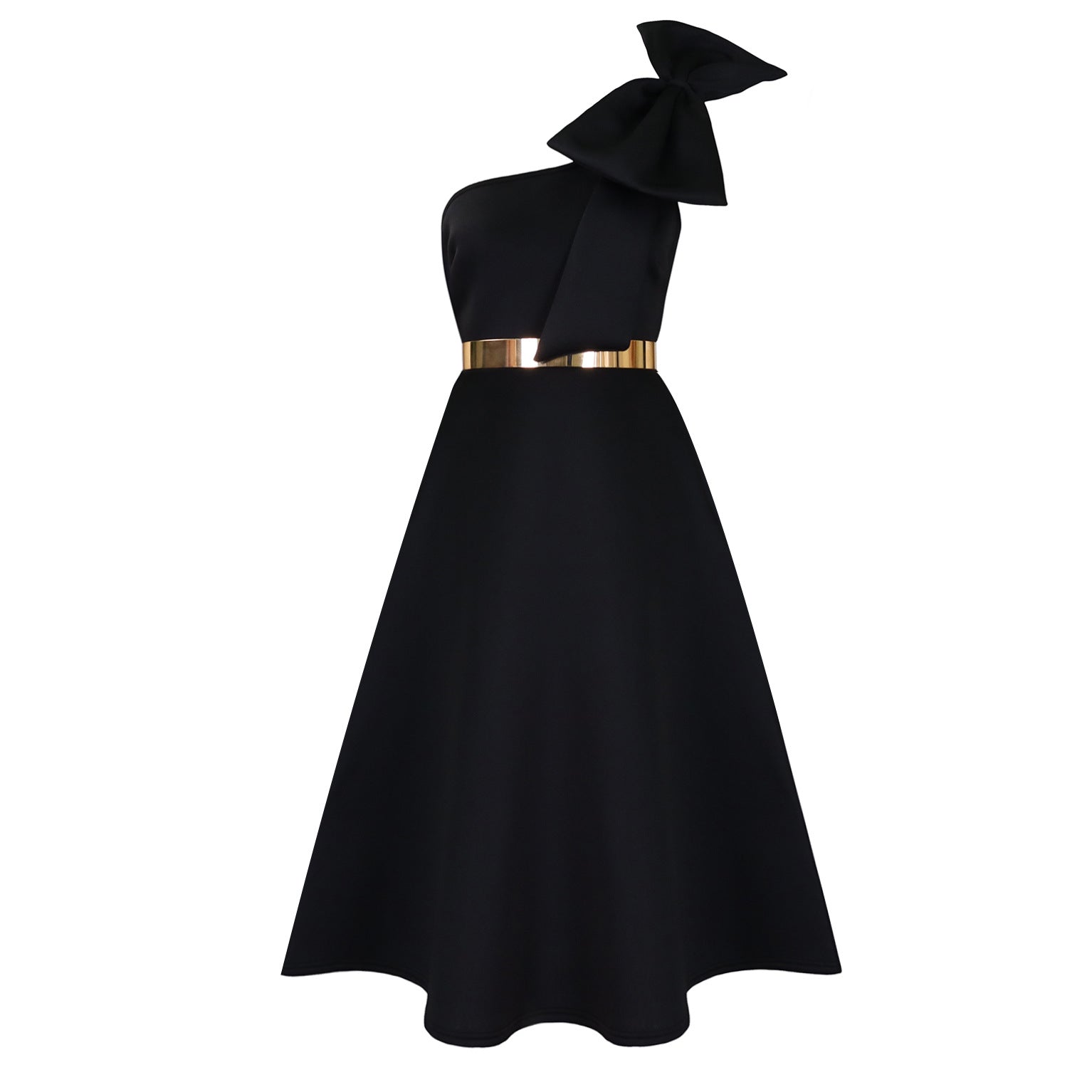 Black dress with a large bow from Meleche or Meléche (short as (Mé))