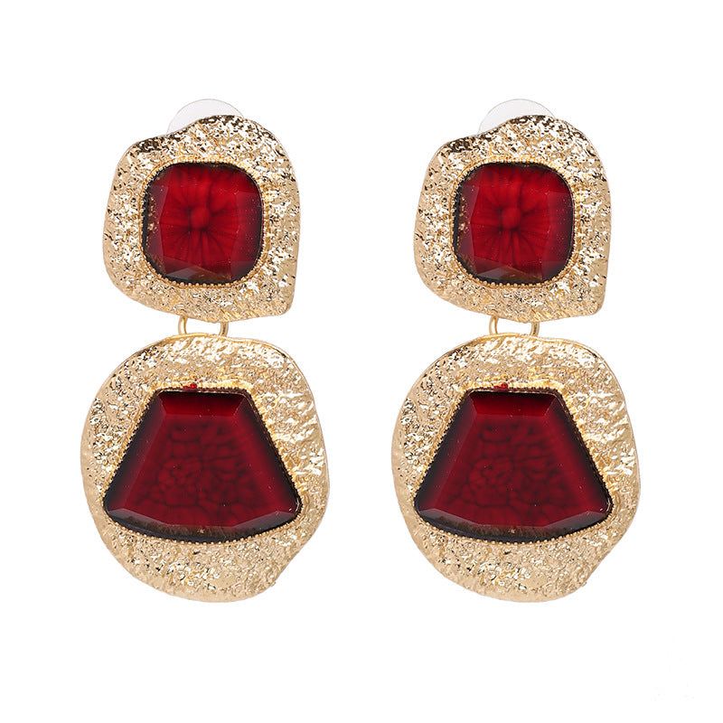 Elora - Meléche - earring -  Elora Geometry Earrings Casual Jewelry - Multicolor Epoxy Stones