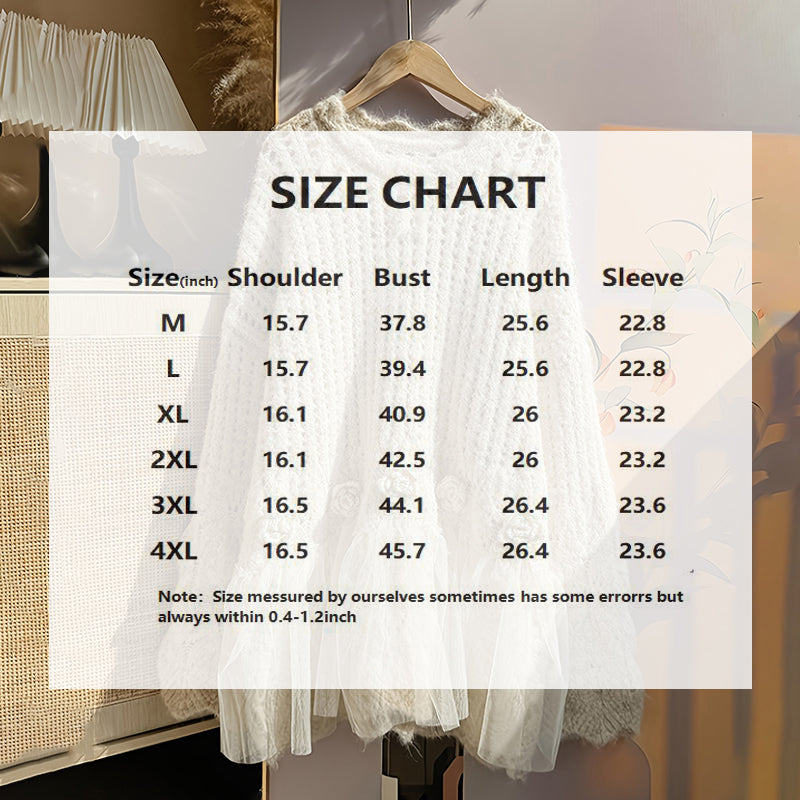 Size chart overlay from Meleche or Meléche (short as (Mé))