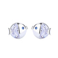 Franny - Meléche - Anklet -  Franny Silver S925 - Zircon Earrings - fish Style | Meléche