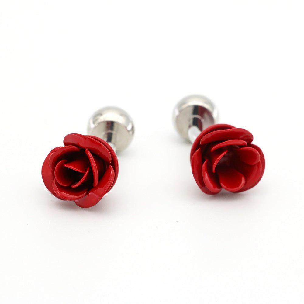 French Rose Cufflinks - Meléche - Cufflinks -  French Rose Cufflinks - Rich lifestyles | Meléche Jewelry Meléche