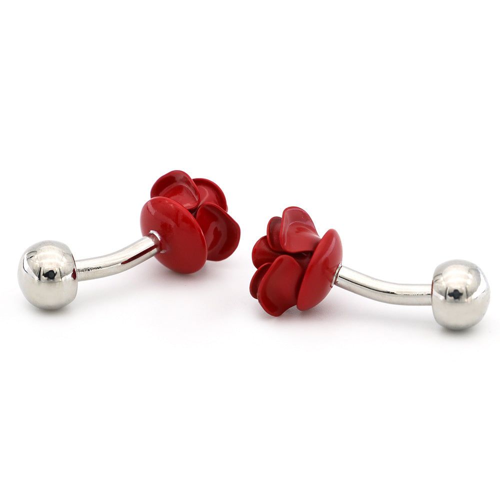 French Rose Cufflinks - Meléche - Cufflinks -  French Rose Cufflinks - Rich lifestyles | Meléche Jewelry Meléche