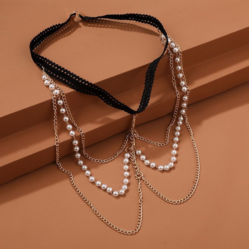 Pearl Perna - Meléche - body -  Multi-layer Leg Chain Pearl Perna | Meléche  Meléche