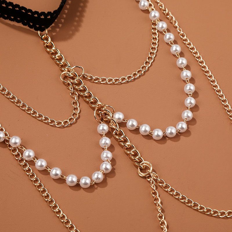 Pearl Perna - Meléche - body -  Multi-layer Leg Chain Pearl Perna | Meléche 