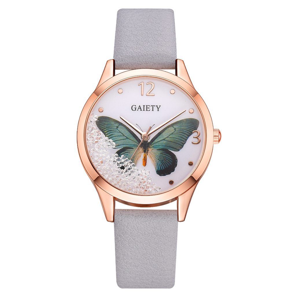Gaiety Luxury Butterfly Ladies Leather - Meléche - watches -  Gaiety Luxury Butterfly Ladies Leather