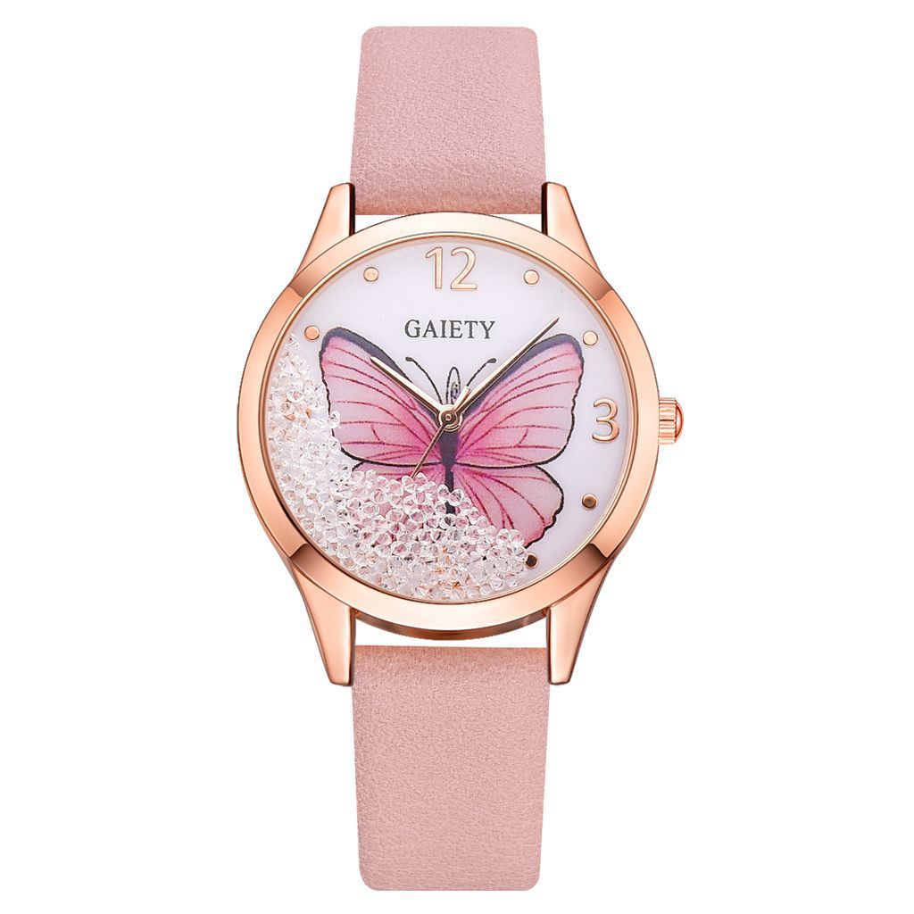 Gaiety Luxury Butterfly Ladies Leather - Meléche - watches -  Gaiety Luxury Butterfly Ladies Leather