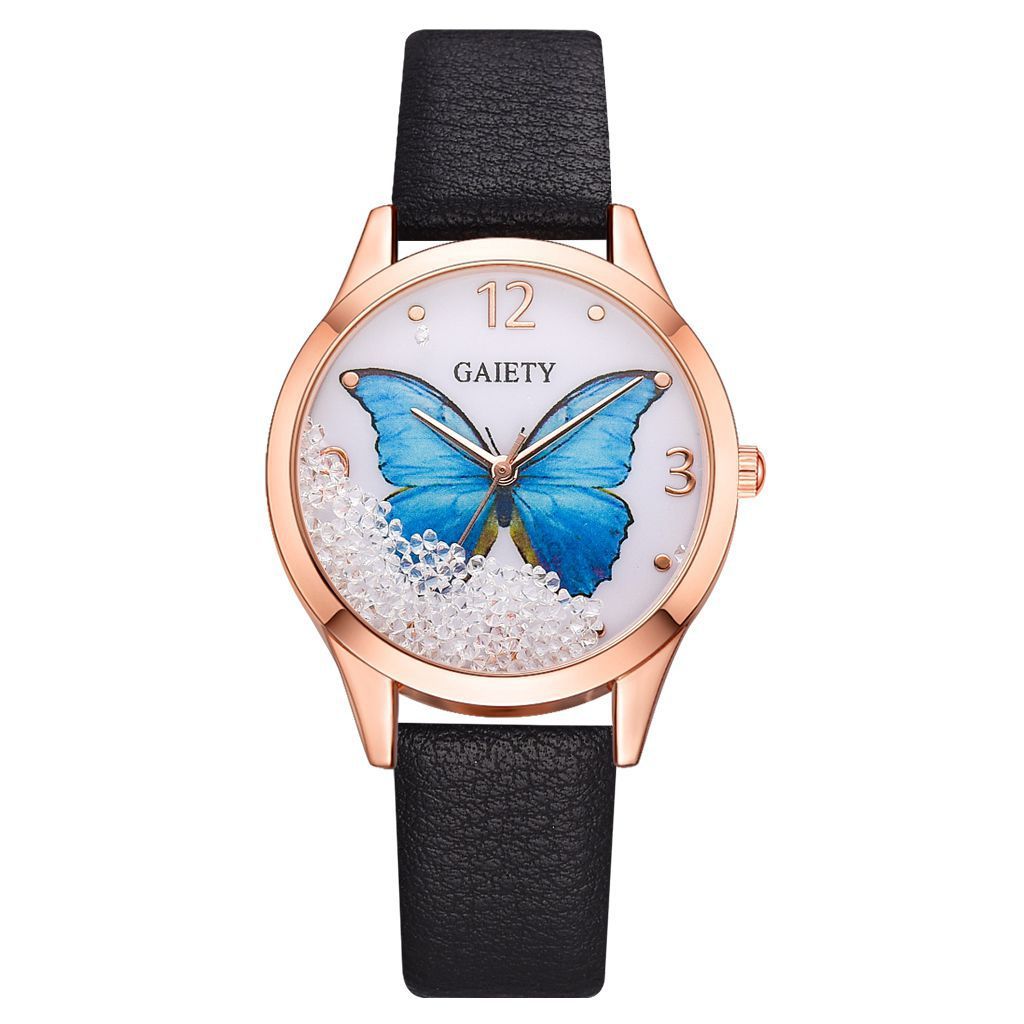 Gaiety Luxury Butterfly Ladies Leather - Meléche - watches -  Gaiety Luxury Butterfly Ladies Leather