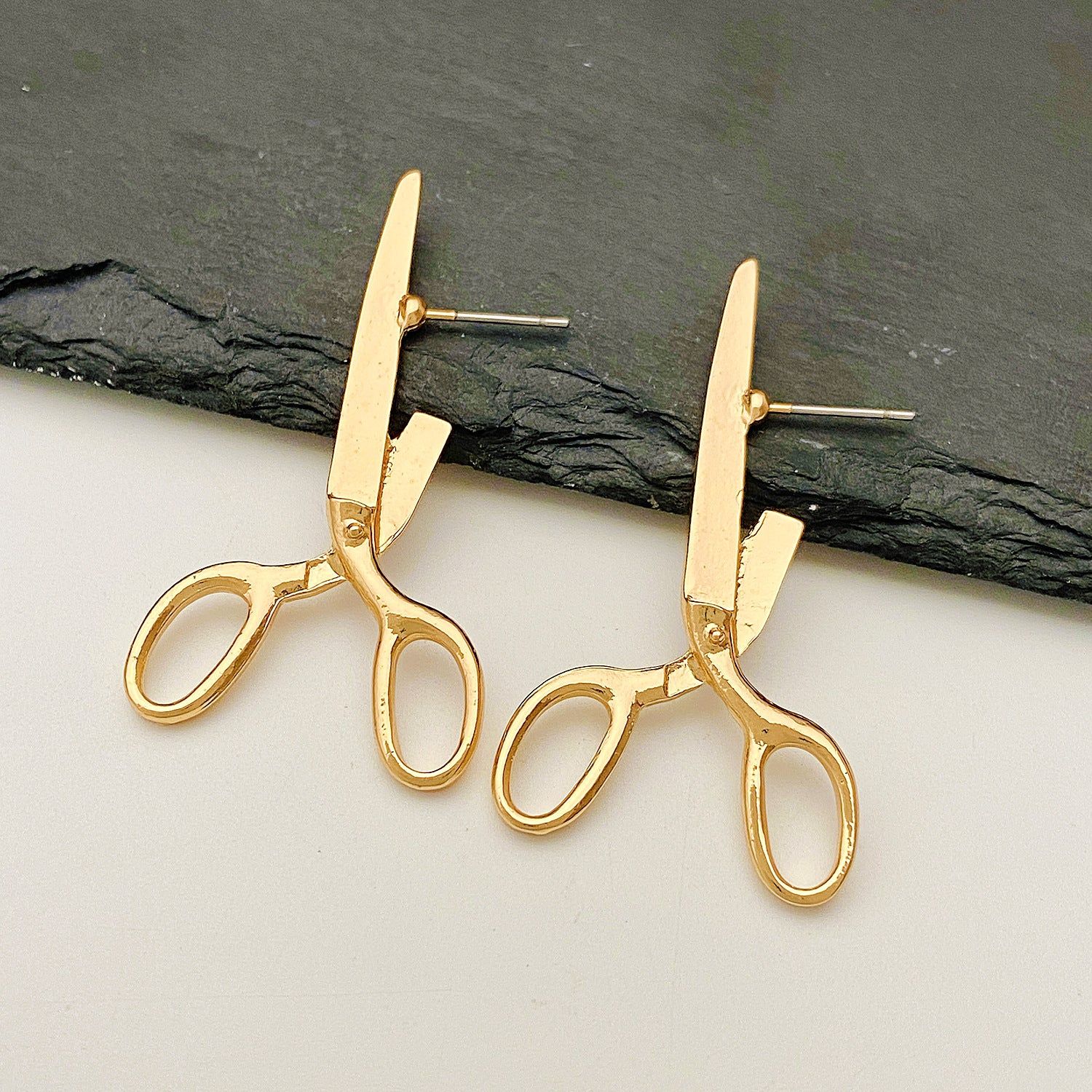 Edgy Classic Scissors Earrings adding a fun twist to your jewelry collection Meléche Jewelry USA  