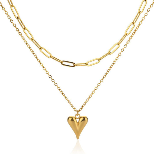 Romantic Golden Heart Necklace perfect for expressing love Meléche Jewelry  USA 1