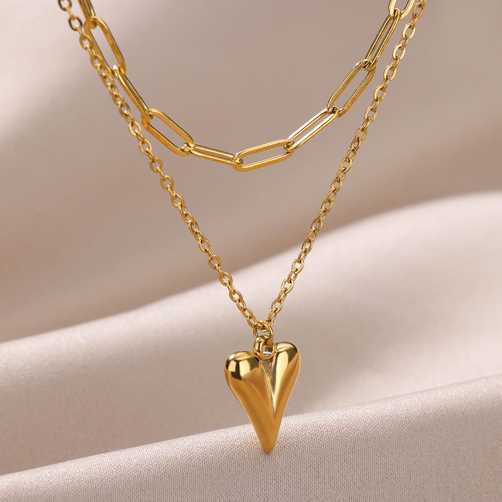 Romantic Golden Heart Necklace perfect for expressing love Meléche Jewelry  USA 2