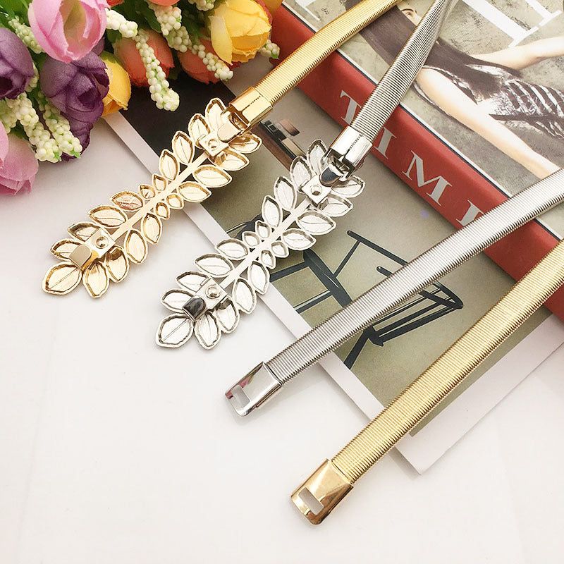 Golden Leaf Waist Chain - Meléche - body -  Golden Leaf Waist Chain