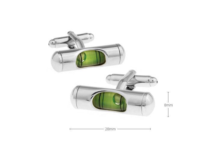 Green Level Cufflinks - Meléche - Cufflinks -  Green Level Cufflinks - Rich lifestyles | Meléche Jewelry  Meléche