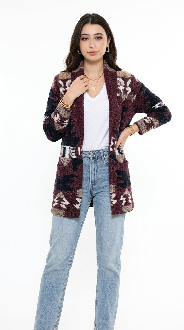 Halloween Sweater Printed Knitted Cardigan