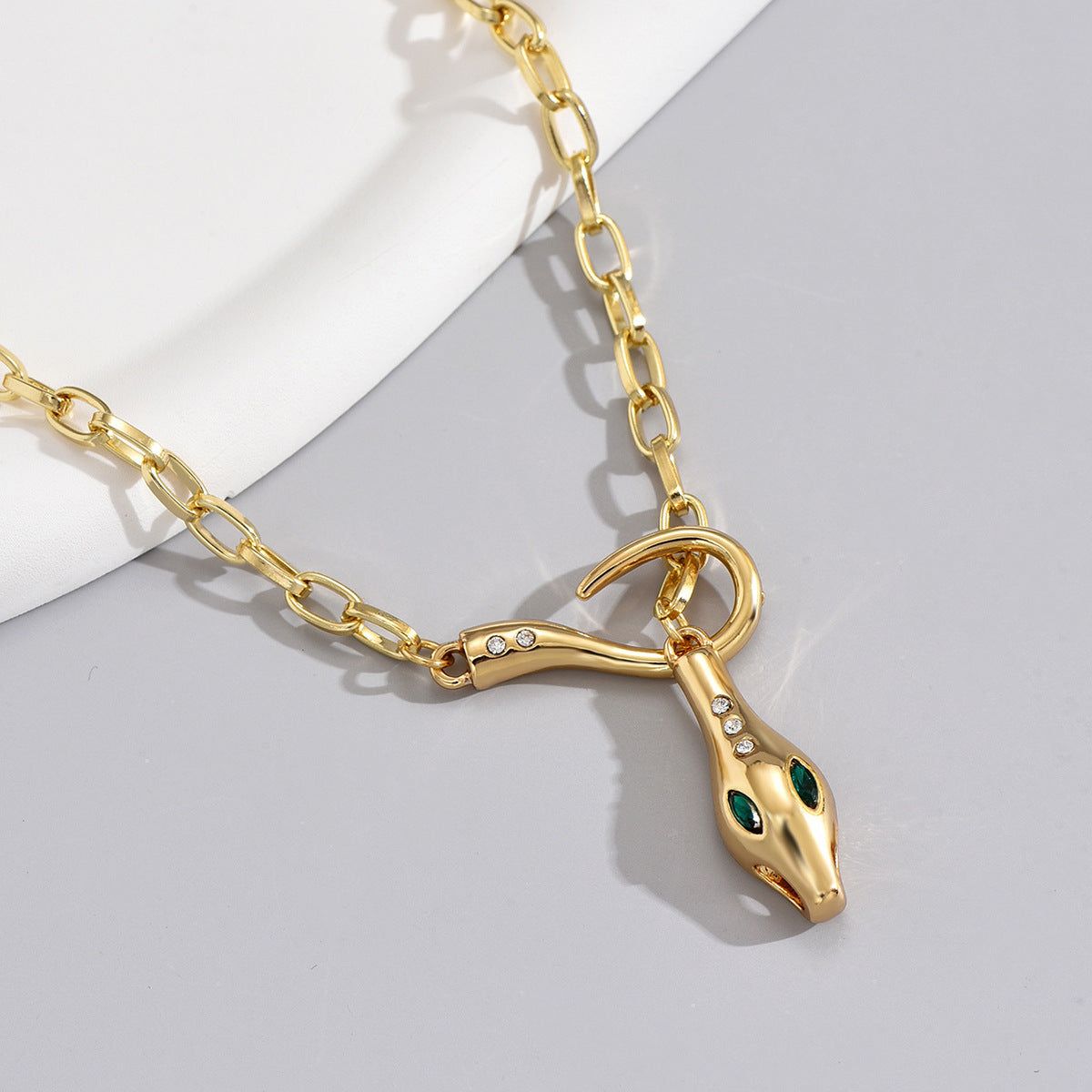 Snake Series Necklace - Meléche - Necklaces -  Snake Necklace Jewelry - 14K Gold U-shaped Design