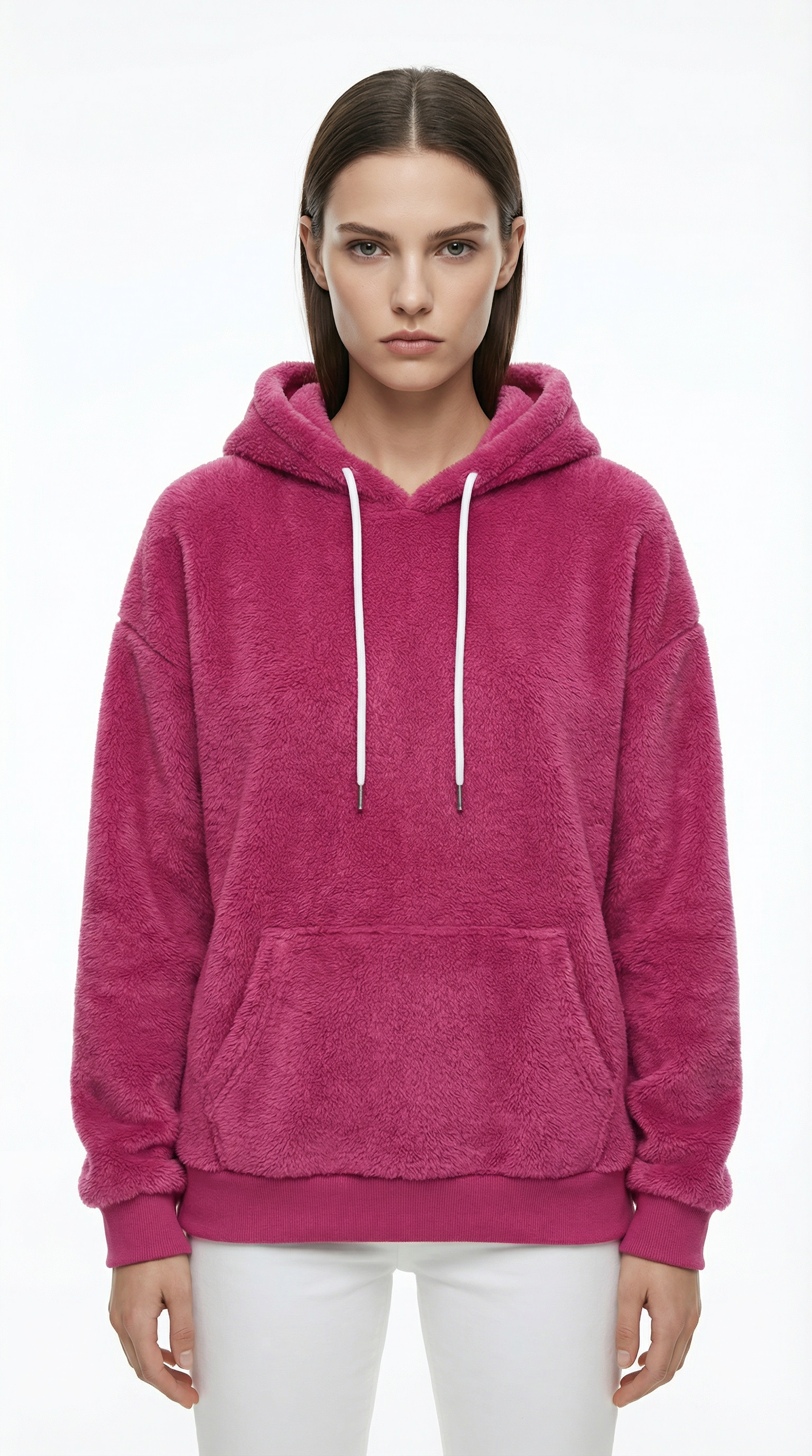 Person wearing a pink hoodie from Meleche or Meléche (short as (Mé))