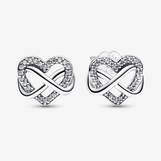 Romantic Infinity Heart Earrings symbolizing everlasting love Meléche Jewelry  USA 1 Meléche