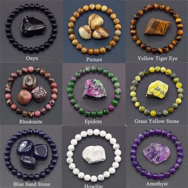 MELÉCHE Birthday stone Natural Stone Bracelet Unisex - Meléche - braselets -  Birthday stone Natural Stone Bracelet (Unisex)
