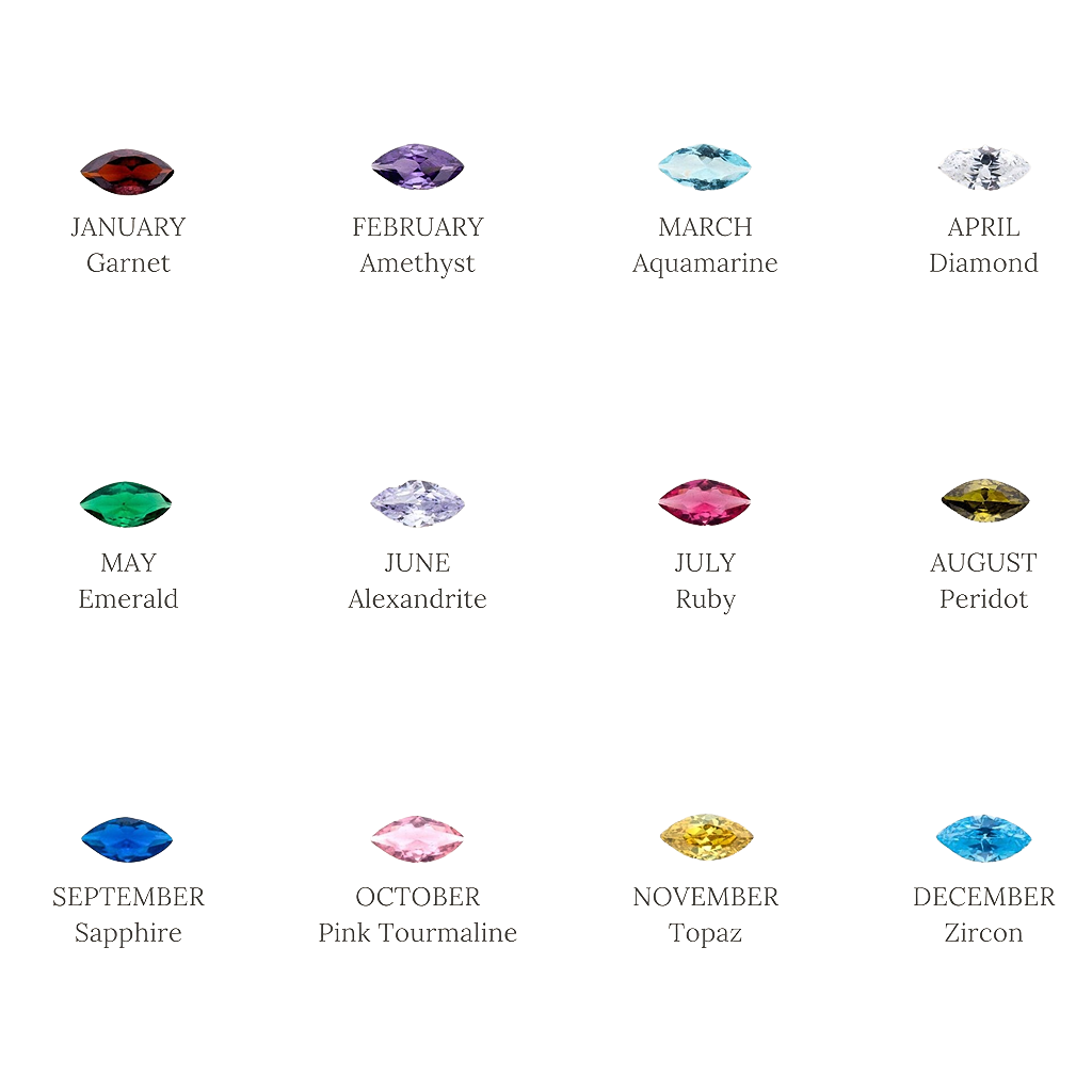 MELÉCHE Birthstones Gold Necklace - Meléche - Necklaces -  MELÉCHE Birthstones Gold Necklace - Oval Retro Design, Zircon Stones Meléche