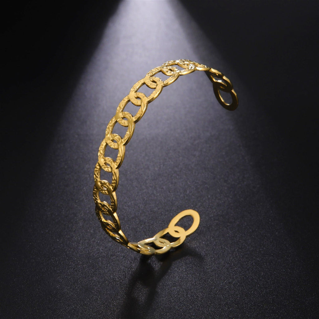 Maleah - Meléche - bangles -  Maleah Stainless steel Bracelet - Gold Electroplating | Meléche