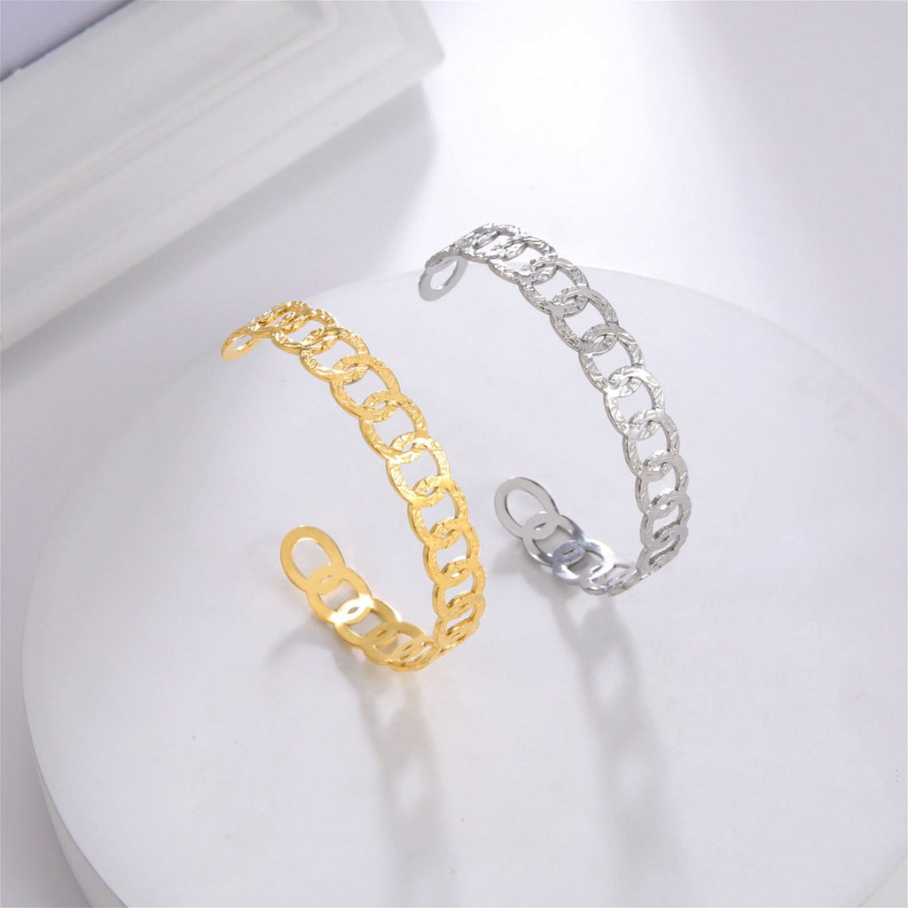 Maleah - Meléche - bangles -  Maleah Stainless steel Bracelet - Gold Electroplating | Meléche