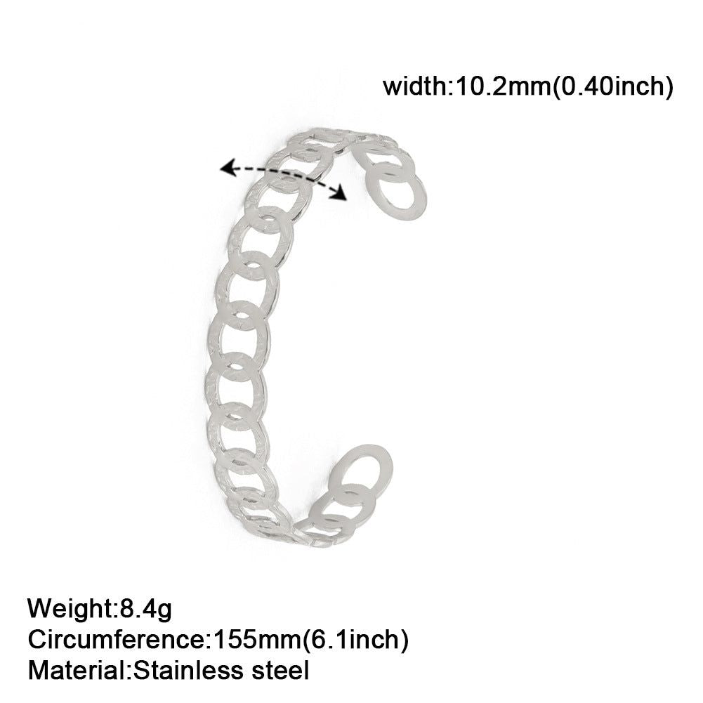 Maleah - Meléche - bangles -  Maleah Stainless steel Bracelet - Gold Electroplating | Meléche