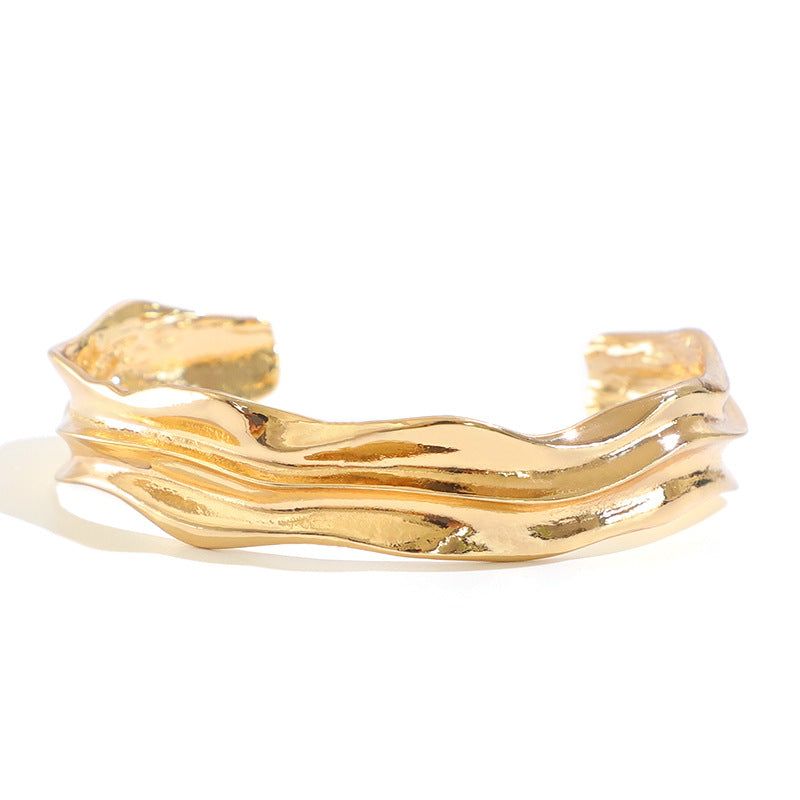 Margo - Meléche - bangle -  Margo Gold Bracelet Leaves Style - Stainless steel | Meléche USA