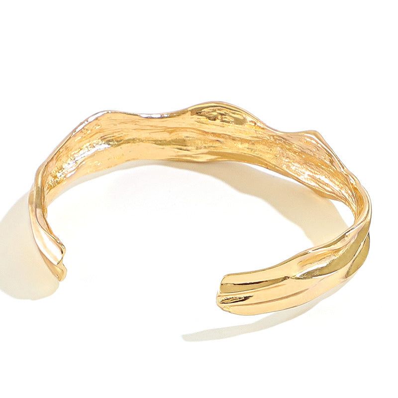 Margo - Meléche - bangle -  Margo Gold Bracelet Leaves Style - Stainless steel | Meléche USA