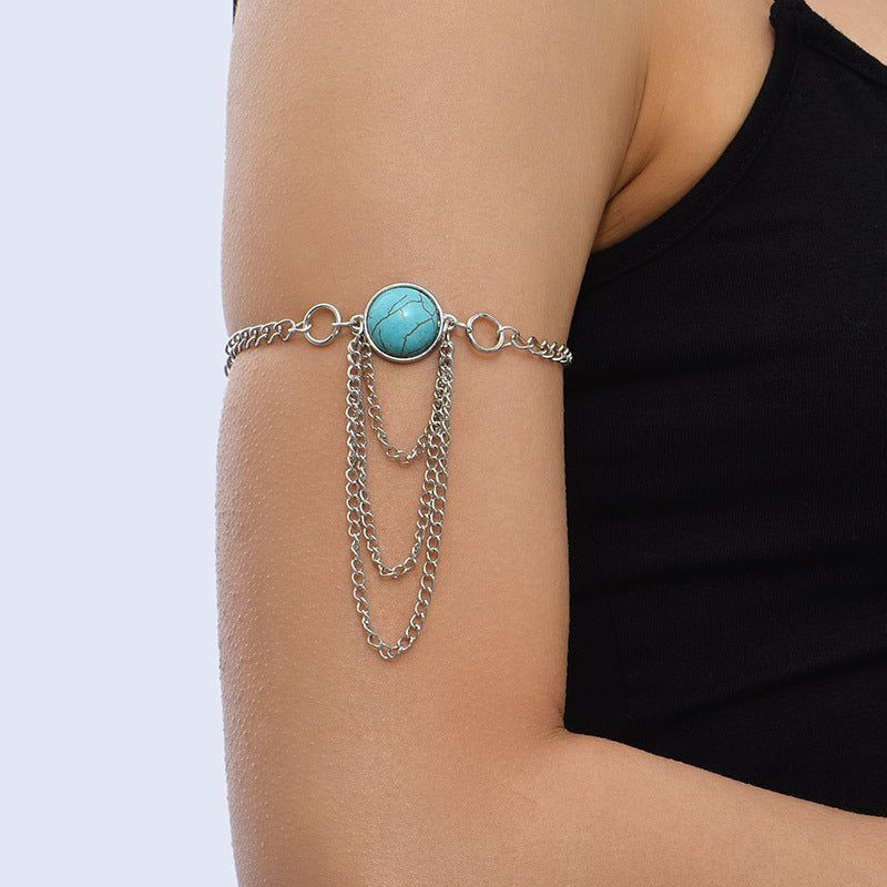 Mascha ruka - Meléche - braselets -  Mascha ruka Electroplated Arm Chain Alloy Bracelet - 10.4g