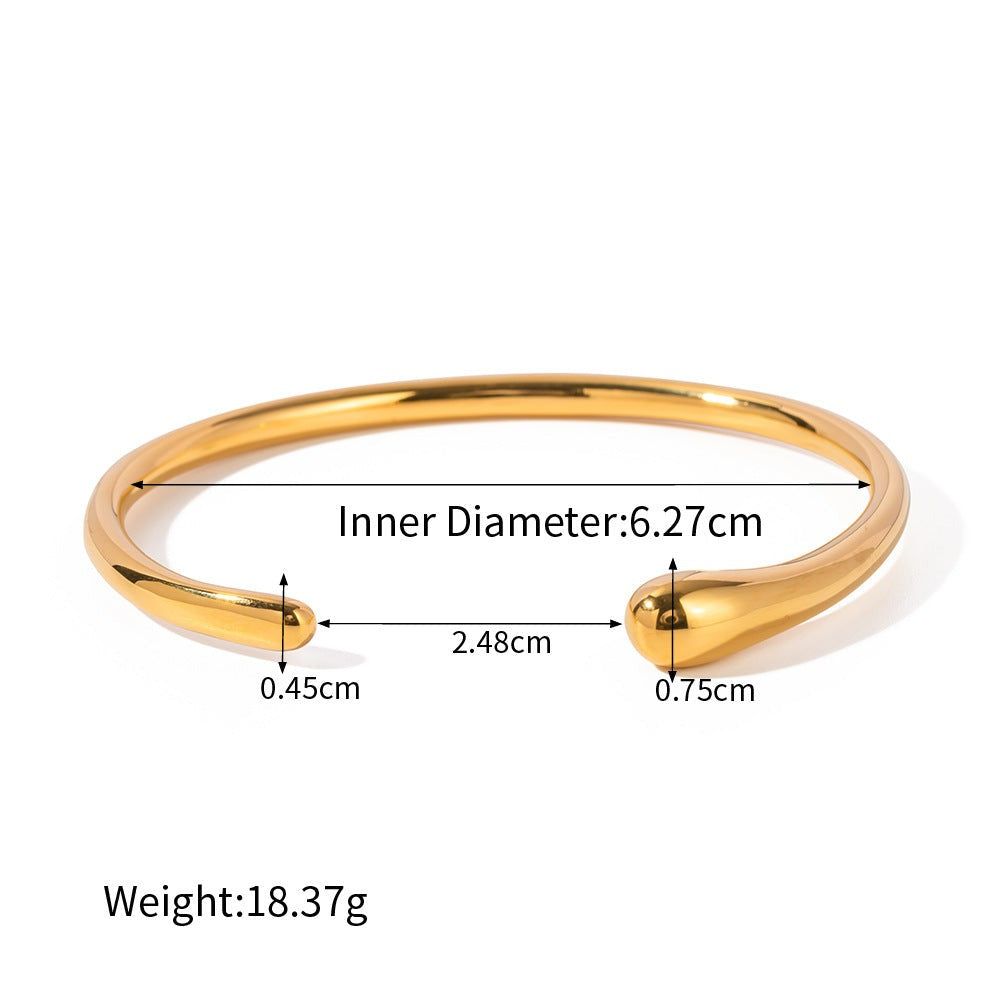 Mavis - Meléche - bangles -  Mavis Stainless steel bangle Gold | Meléche USA