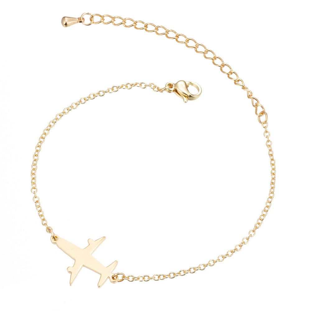 Unique Aircraft Bracelet with aviation-themed charms for aviation enthusiasts Meléche Jewelry USA 