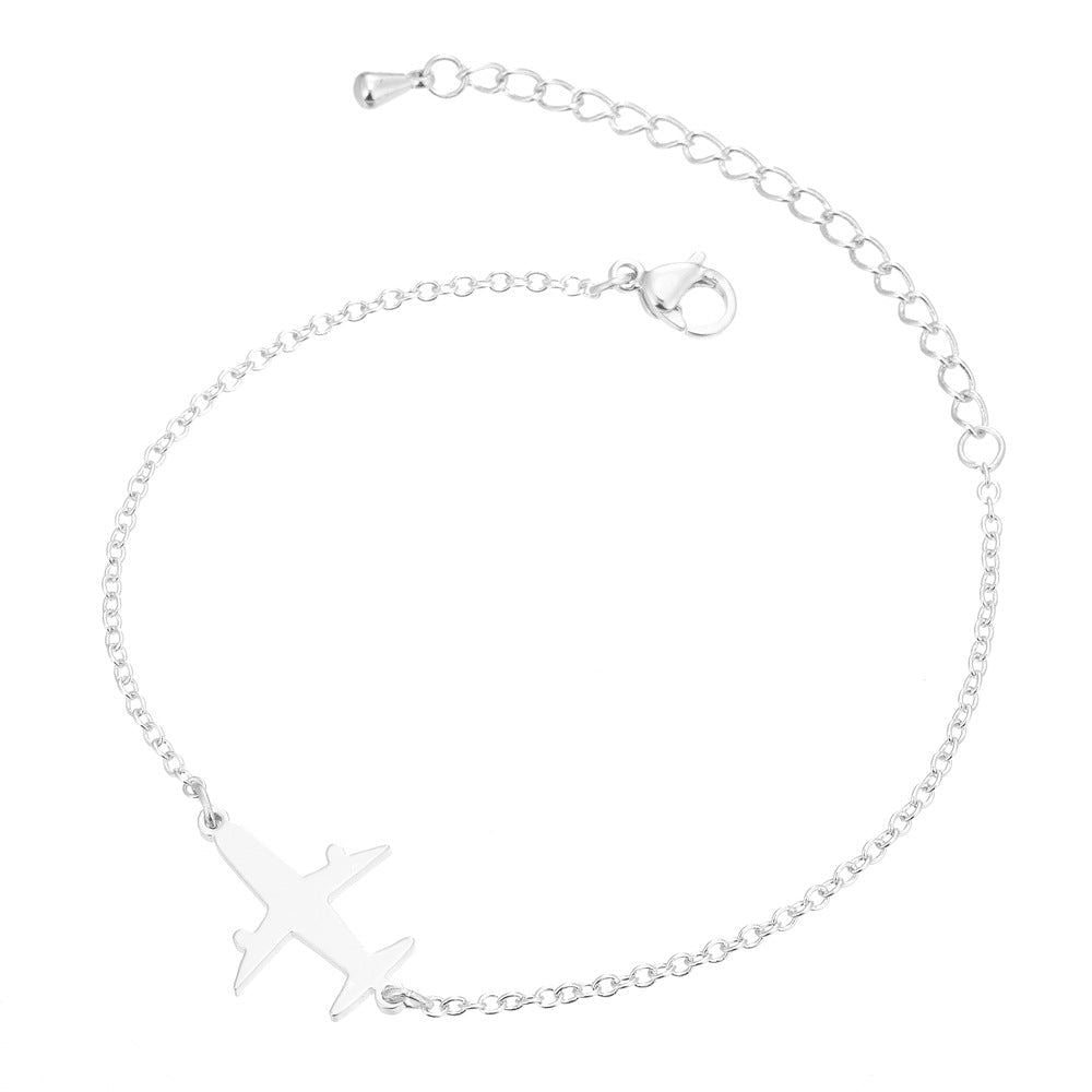 Unique Aircraft Bracelet with aviation-themed charms for aviation enthusiasts Meléche Jewelry USA 