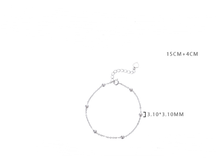 Carson - Meléche - braselets -  Carson Silver Bracelet Jewelry | S925 Round Bead 16-19cm | WB00288736