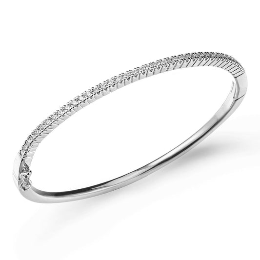 Sleek Misty Bangle in a modern design, perfect for layering Meléche Jewelry USA  