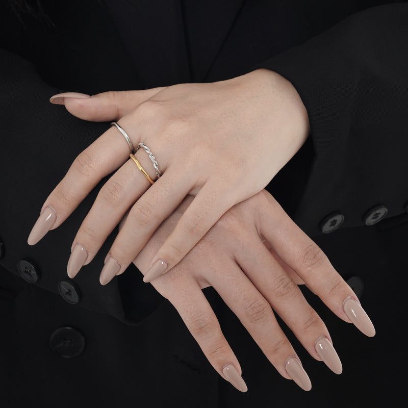 Annmarie - Meléche - ring -  Annmarie Silver O Ring Jewelry - Open Size 14, 925 Silver Ring