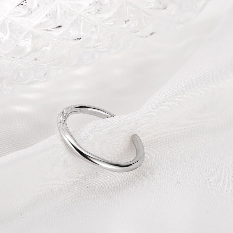 Annmarie - Meléche - ring -  Annmarie Silver O Ring Jewelry - Open Size 14, 925 Silver Ring
