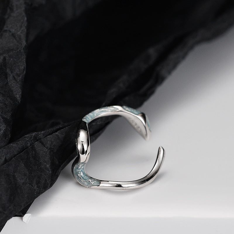 Bonnie - Meléche - ring -  Bonnie Silver Jewelry Ring - Adjustable Snack Style Meléche