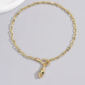 Snake Series Necklace - Meléche - Necklaces -  Snake Necklace Jewelry - 14K Gold U-shaped Design
