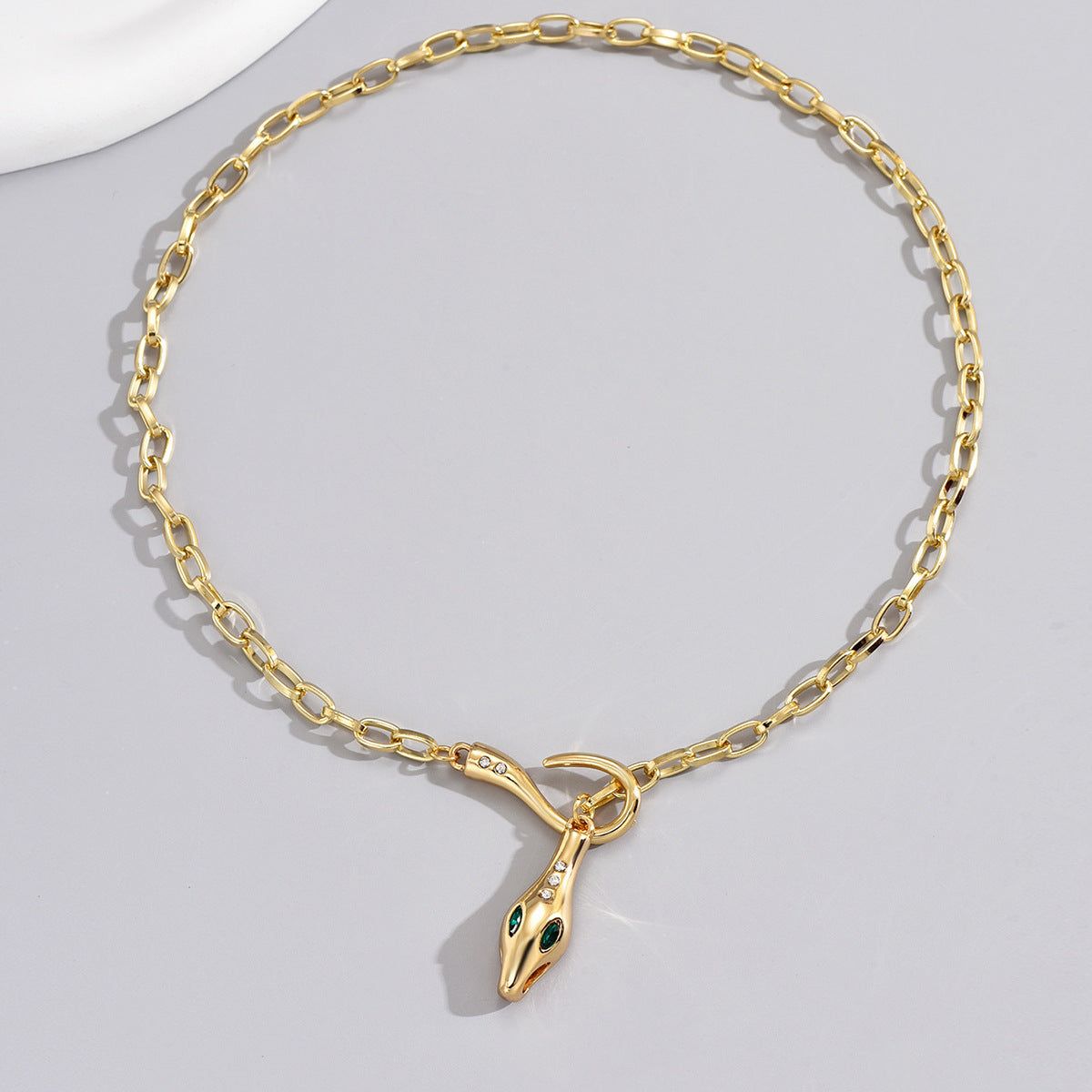 Snake Series Necklace - Meléche - Necklaces -  Snake Necklace Jewelry - 14K Gold U-shaped Design