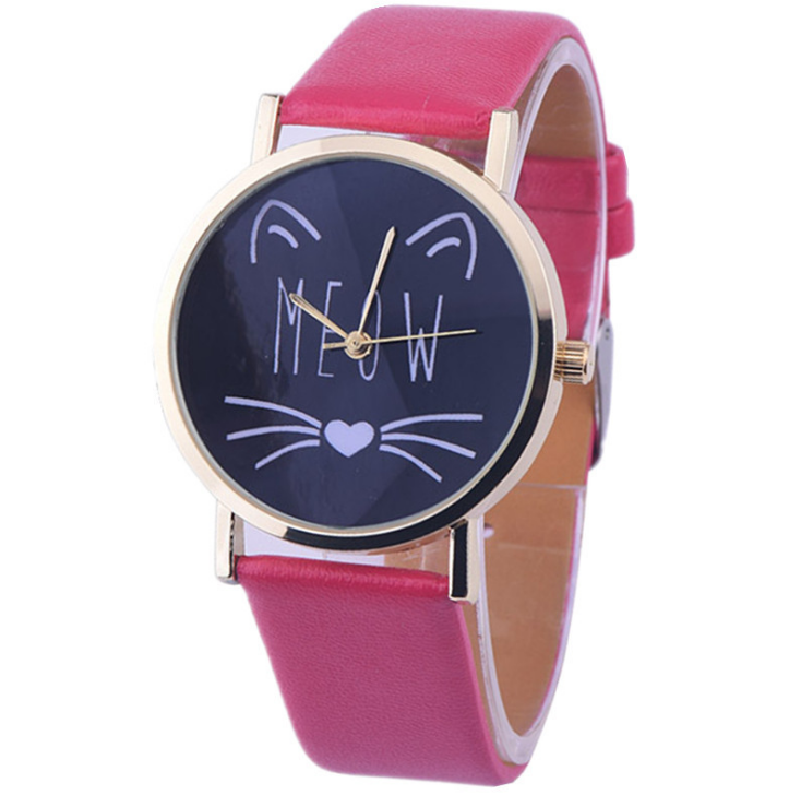 Meow Luxury Cute Cat Pattern - Meléche - watches -  Meow Luxury Cute Cat Pattern Watch - 3.8cm Dial, 24cm Strap