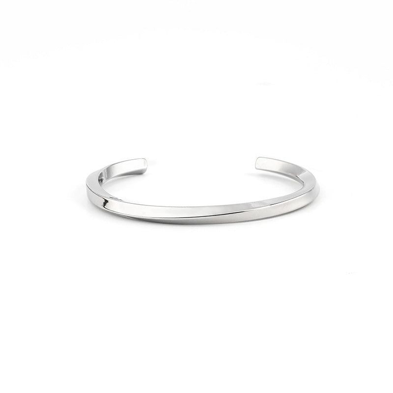 Mollie - Meléche - bangles -  Stylish Unisex Titanium Steel Oval Mollie Bracelet - 60MM | Meléche