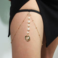 Multilayer Pearl Pendant leg Chain Perna - Meléche - body -  Multilayer Pearl Pendant leg Chain Perna
