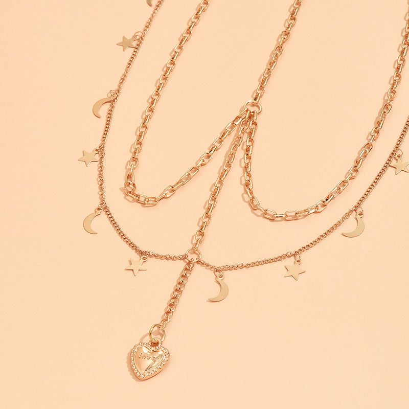 Xena Perna - Meléche - body -  Multilayer Star Moon leg Chain Xena Perna | Meléche 