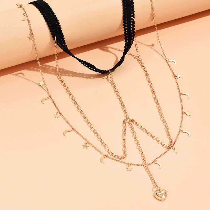 Xena Perna - Meléche - body -  Multilayer Star Moon leg Chain Xena Perna | Meléche 