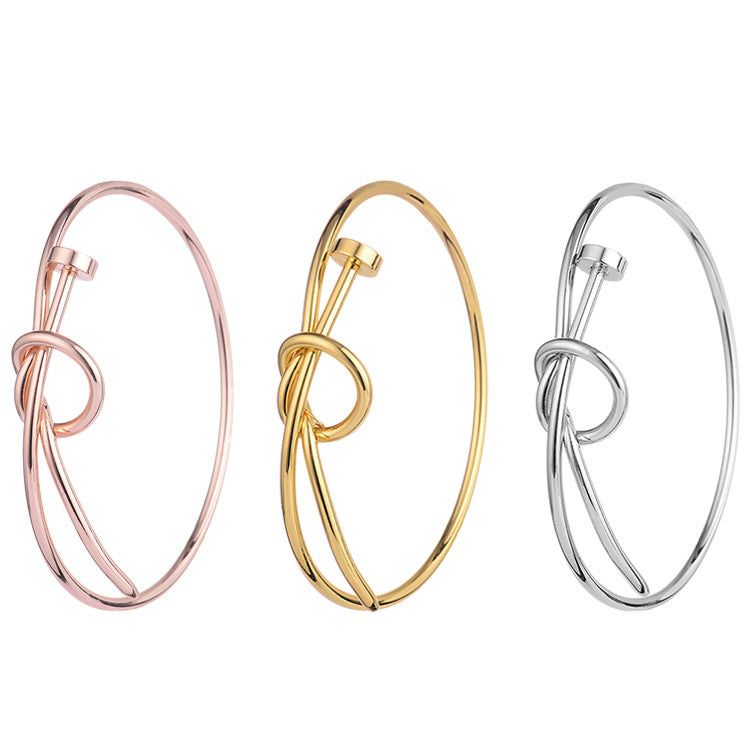 Nyla - Meléche - bangle -  Nyla Copper Bangle - nail Style 3 Color Tones | Meléche USA