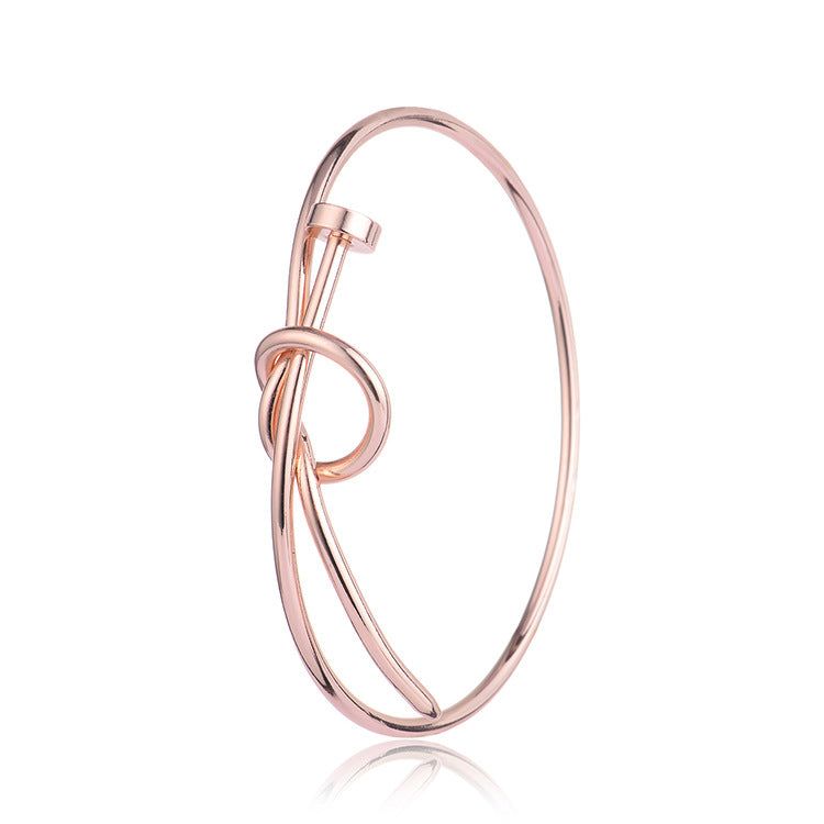 Nyla - Meléche - bangle -  Nyla Copper Bangle - nail Style 3 Color Tones | Meléche USA