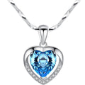 Ocean Heart - Meléche - Necklaces -  Ocean Heart Shape Necklace with Big Stone | Meléche
