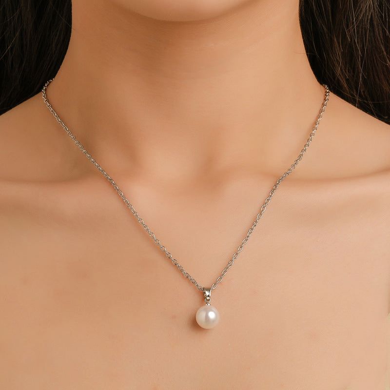 Pearl necklace - Meléche - Necklaces -  Fresh Water Pearl Necklace for Women - 52cm Chain Length | Meléche