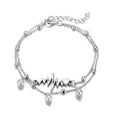 Piper - Meléche - Anklet -  Piper Double Layer Pearl Anklet Jewelry in Silver Color | Meléche