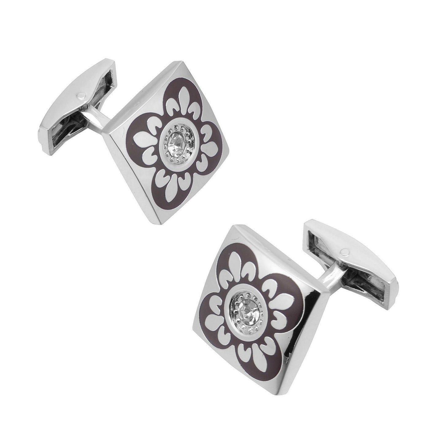 Roman Pattern Cufflinks - Meléche - cufflinks -  Roman Pattern Cufflinks - Rich lifestyles | Meléche Jewelry Meléche